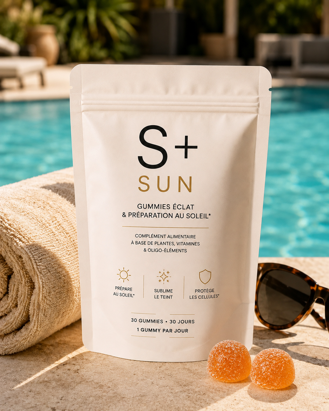 1-month course — S+ SUN self-tanning gummies