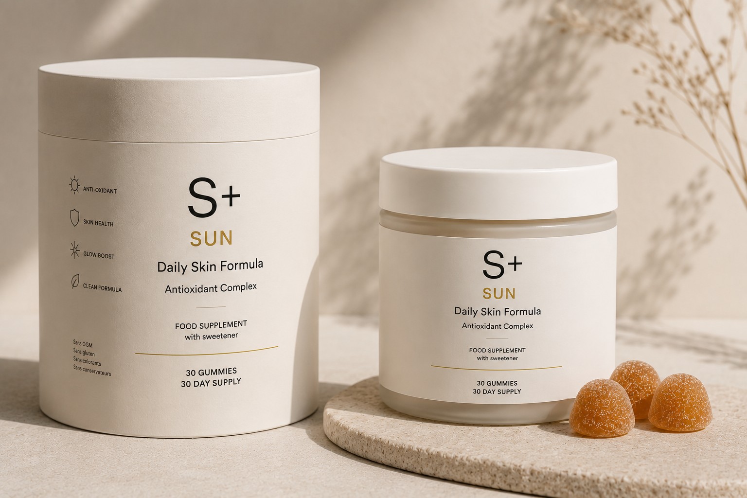 Coffret et pot S+ SUN, 30 jours de routine
