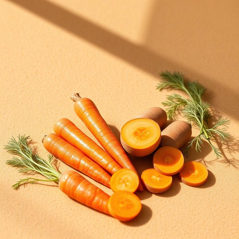 Carottes fraîches, source de bêta-carotène
