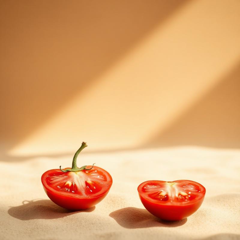 Tomates mûres coupées, source de lycopène